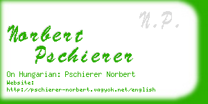 norbert pschierer business card